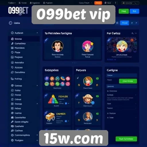 Interface do usuário do site 099bet vip avaliada